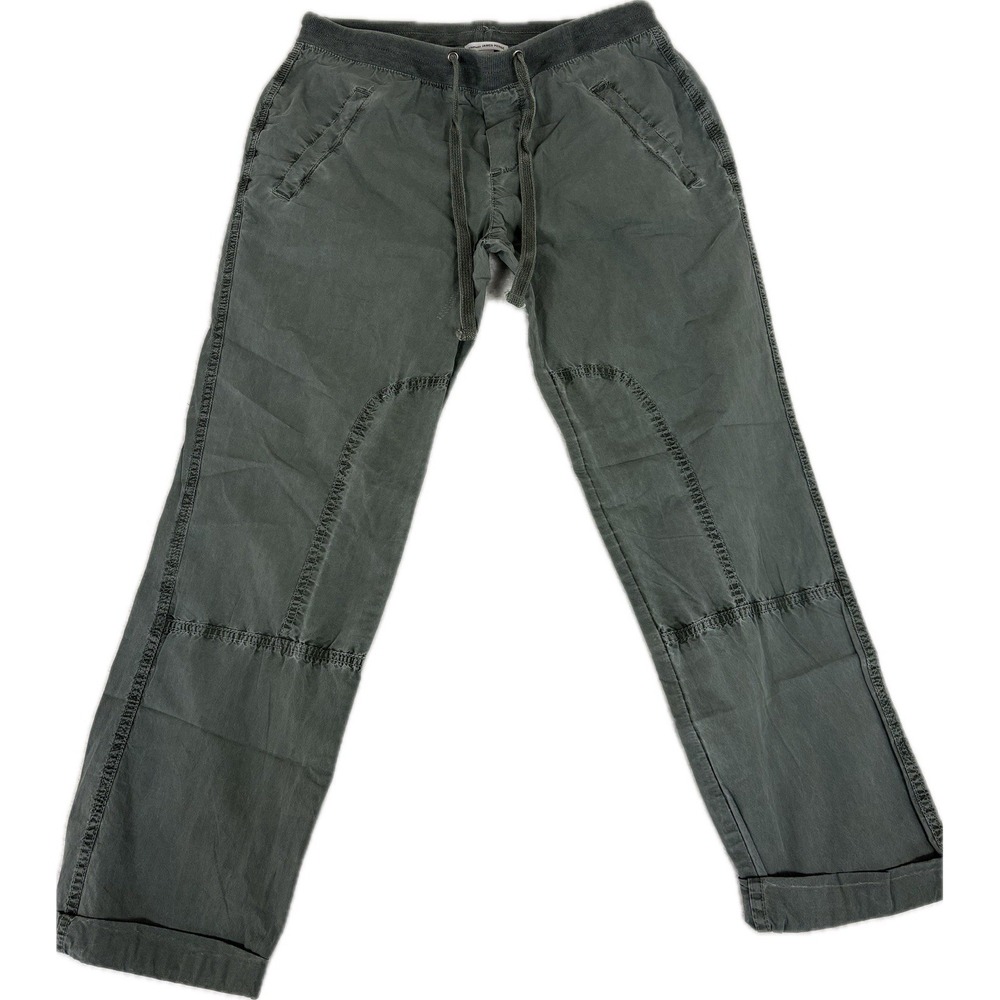 James Perse Women's 3 (L) Army Green Drawstring Waist 90s Look Minimalist Pants